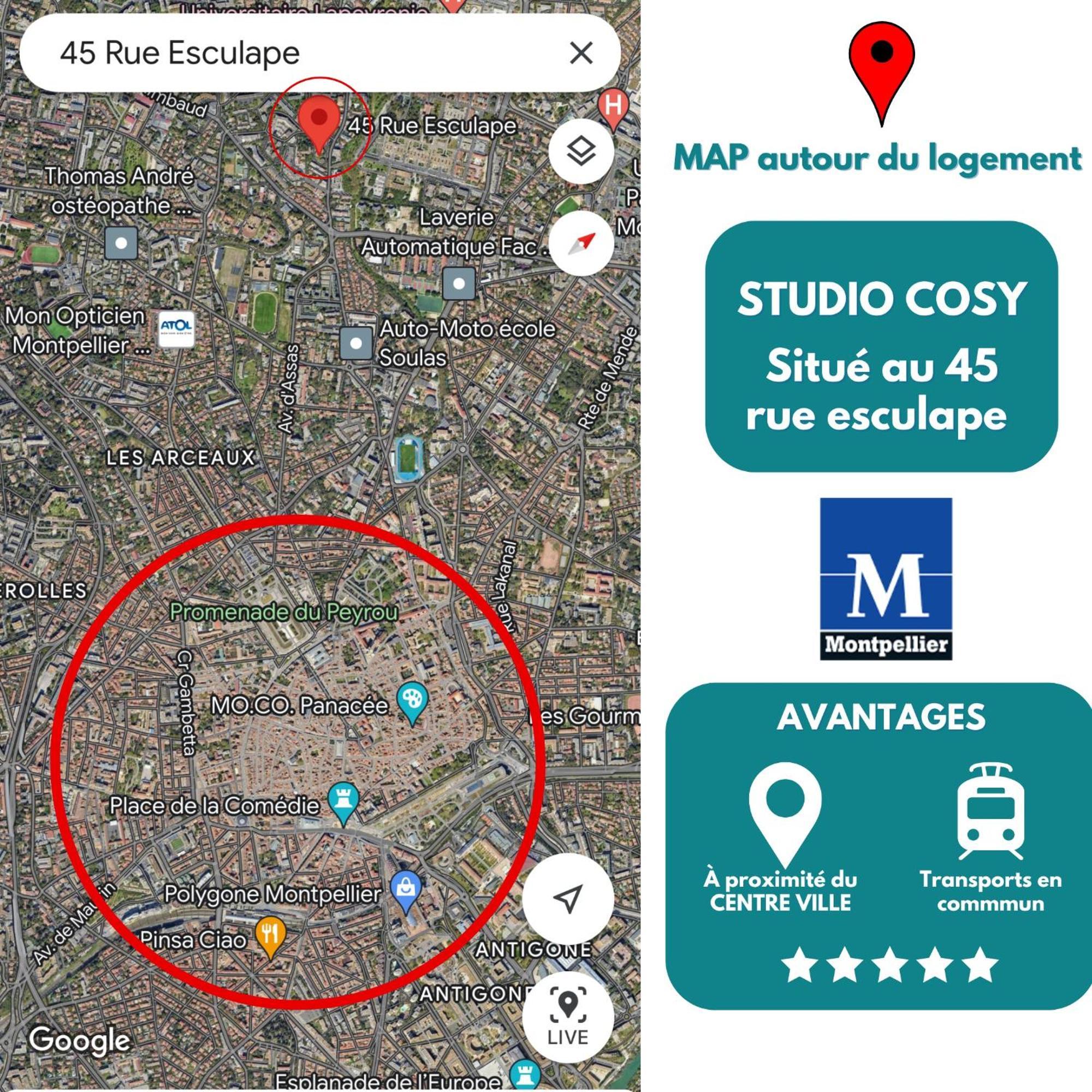 Cosy Studio Hopitaux-Facultes Lejlighed Montpellier Eksteriør billede
